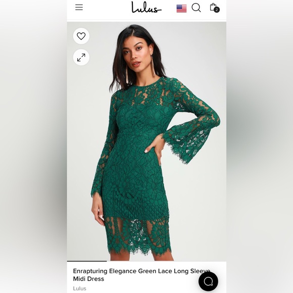green lace dress lulus Forest Green Dress - Maxi Dress - Lace Dress - Long Sleeve Dress